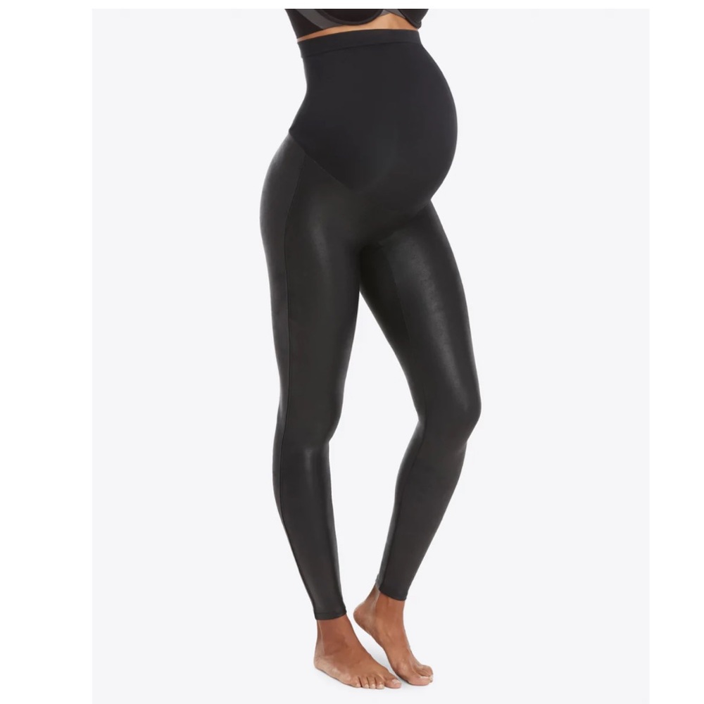 Spanx | Faux leather maternity leggings